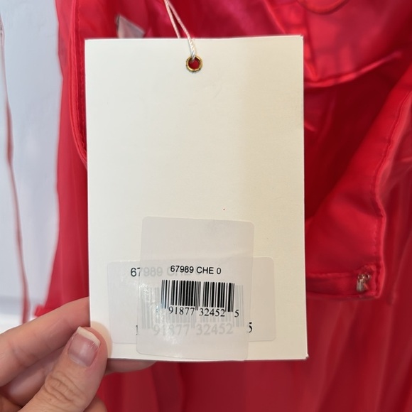 NWT Mac Duggal 67989 Red Ruffled One Shoulder Asymmetrical Gown Size 0 - Picture 11 of 12